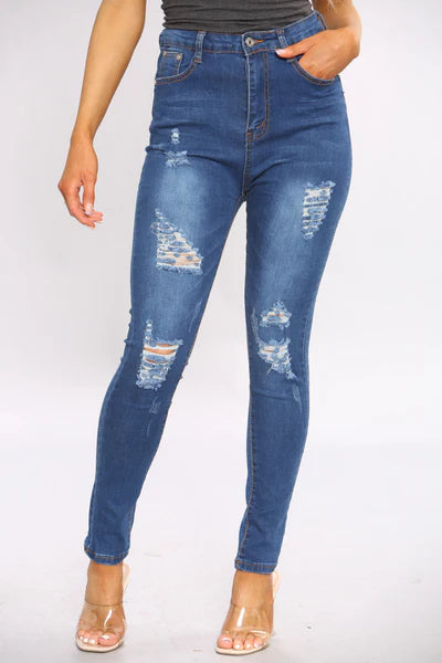 Ripped Skinny Jeans For Women