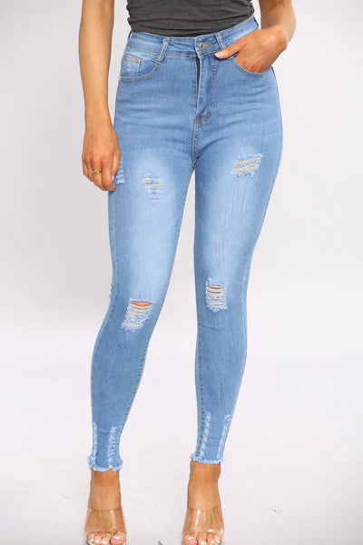 Ripped Skinny Jeans For Women