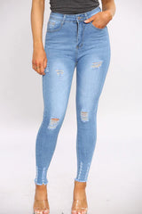 Ripped Skinny Jeans For Women