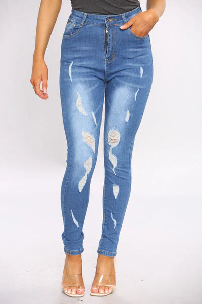 Ripped Skinny Jeans For Women