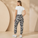 Women’s Denim Cargo Jeans with Chain Detail