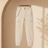 Women’s Denim Cargo Jeans with Chain Detail
