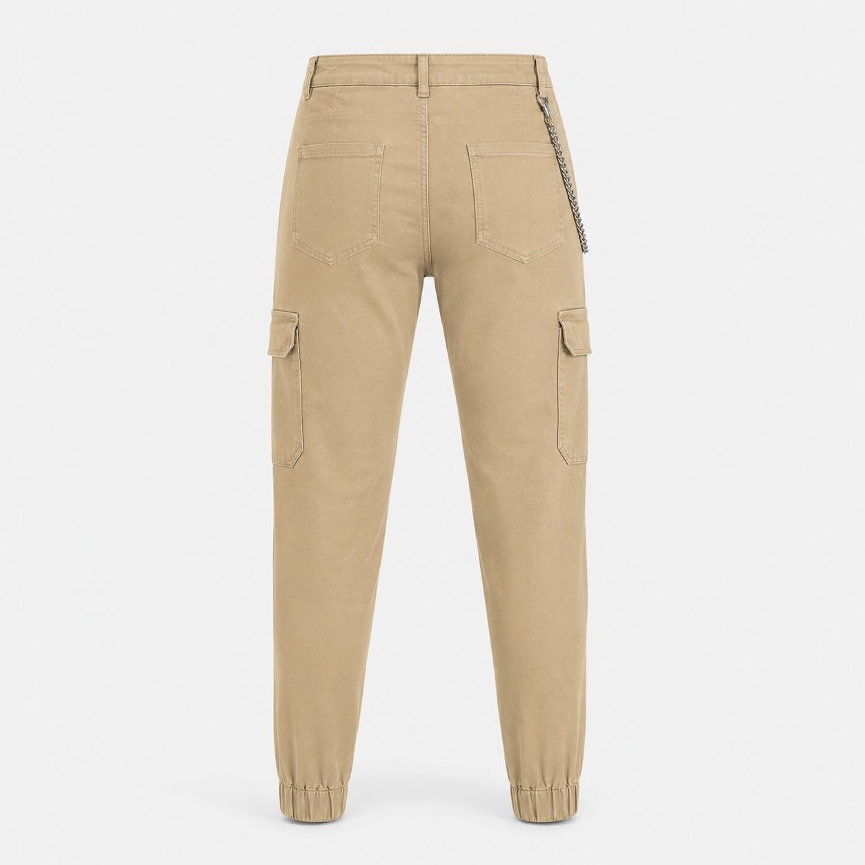 Women’s Denim Cargo Jeans with Chain Detail
