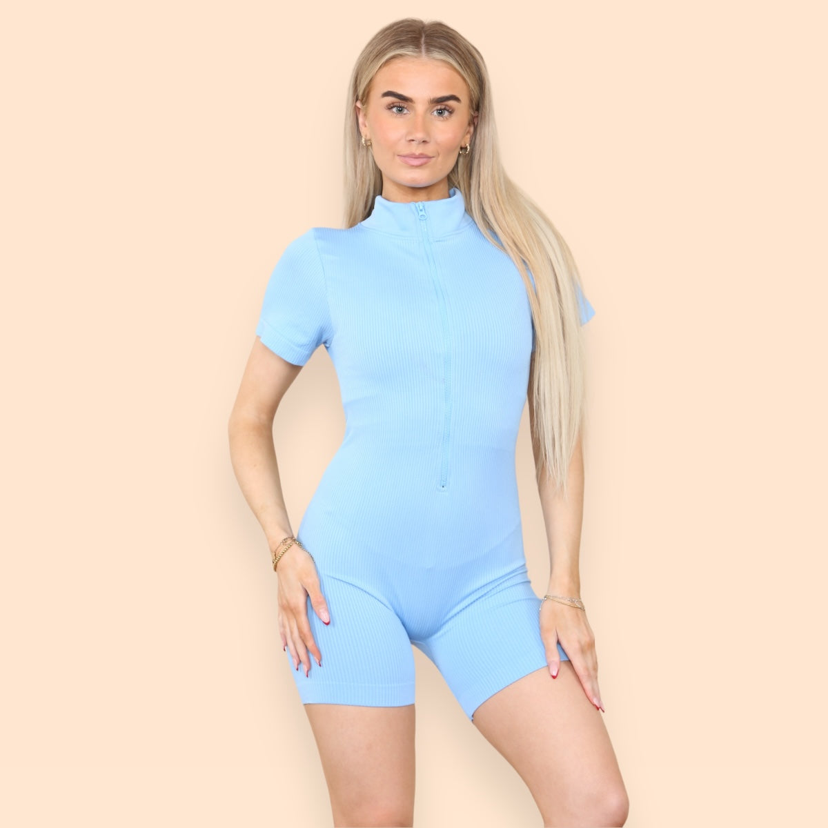 Zip Up Front Shapewear Unitard For Women