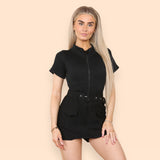 Belted Cargo Skorts For Women