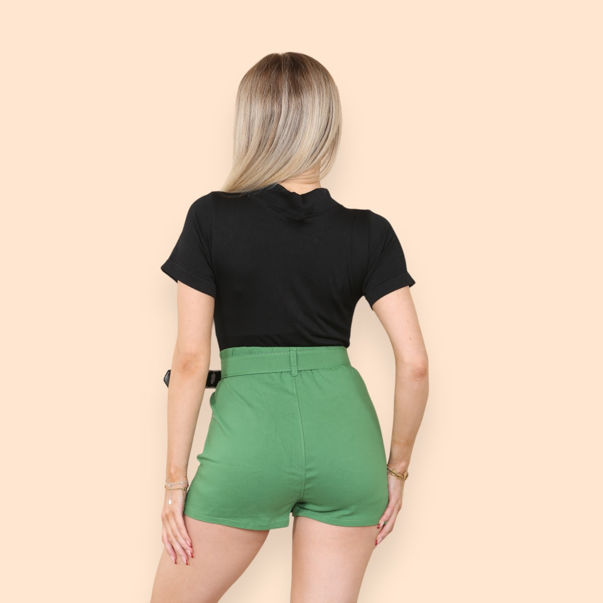 Belted Cargo Skorts For Women