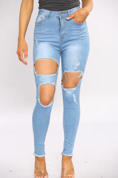 Ripped Skinny Jeans For Women