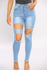 Ripped Skinny Jeans For Women