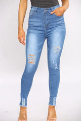 Ripped Skinny Jeans For Women