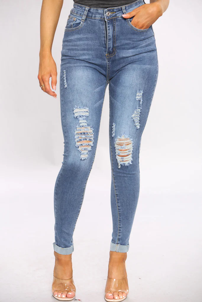 Denim Wash Skinny Jeans