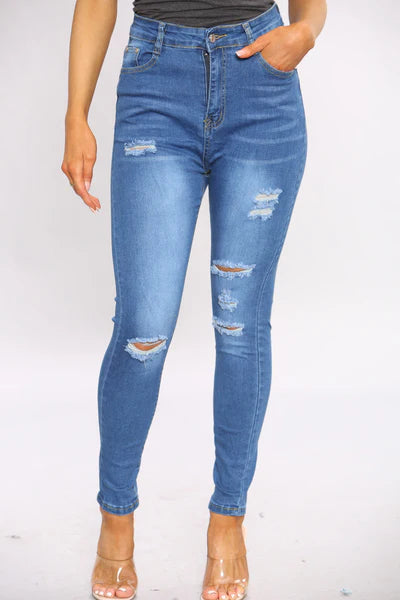 Ripped Skinny Jeans For Women