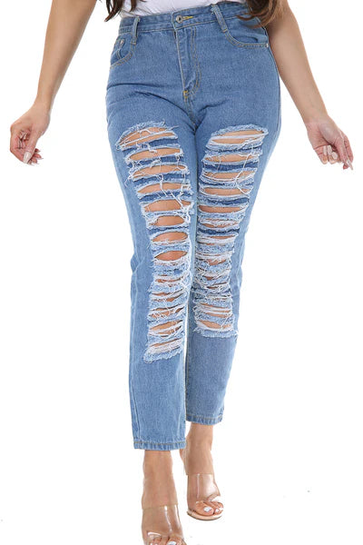 Ripped Skinny Jeans For Women