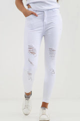 Ripped Skinny Jeans For Women