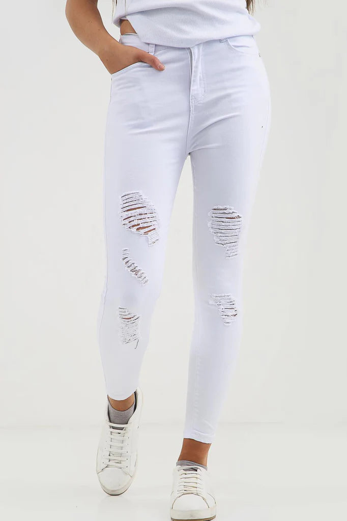 Ripped Skinny Jeans For Women