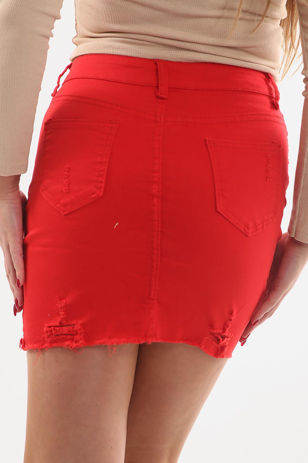 LADIES HIGH WAISTED RED SKIRT