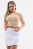 LADIES HIGH WAISTED WHITE SKIRT