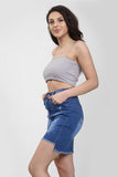LADIES HIGH WAISTED BLUE SKIRT